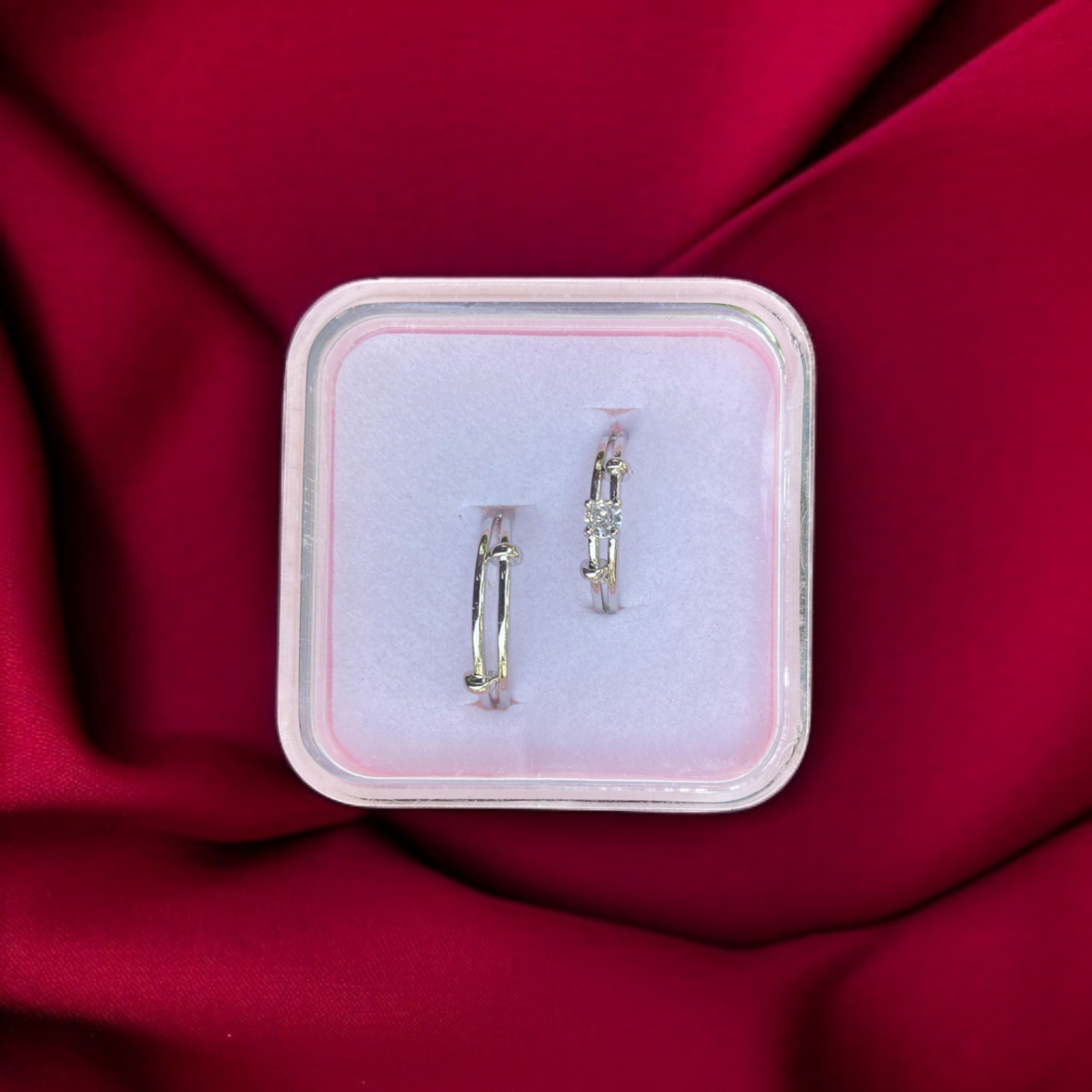 Adjustable Couple's Ring Set