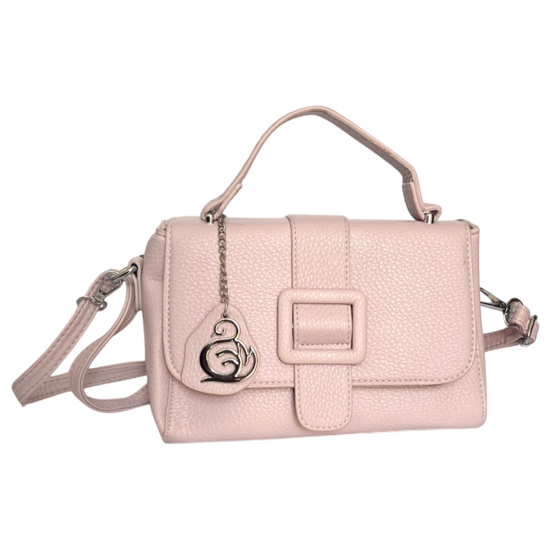 Buckle Stylish Light Pink Crossbody Bag
