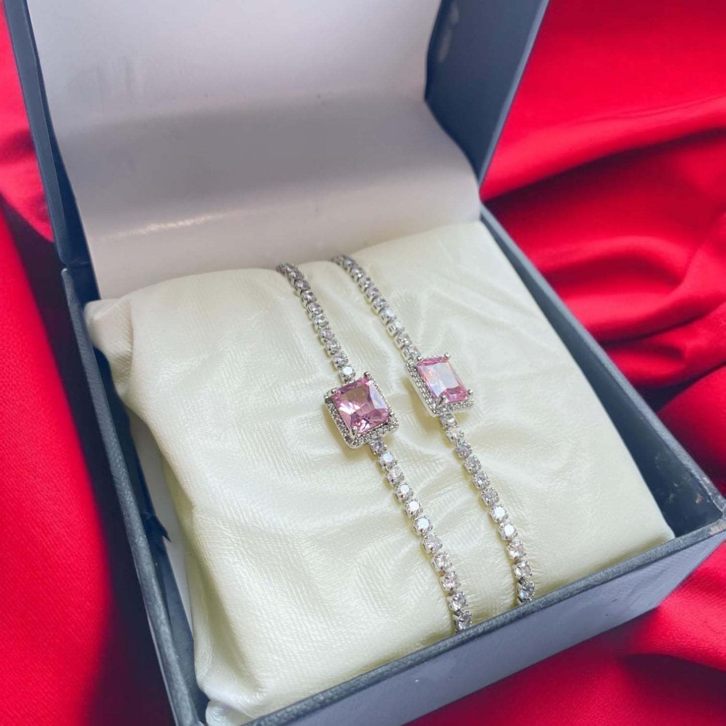 Rose Radiance Friendship Bracelet Duo