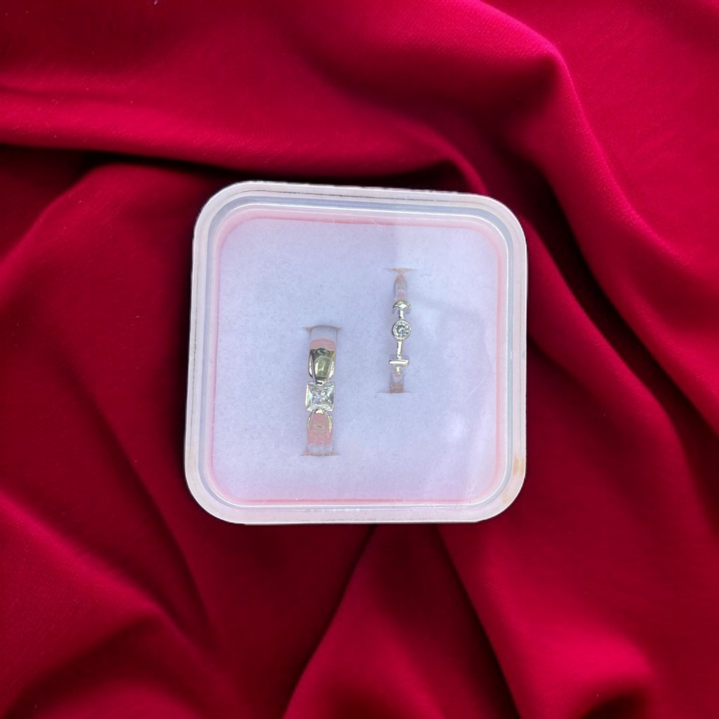 Adjustable Couple's Ring Set