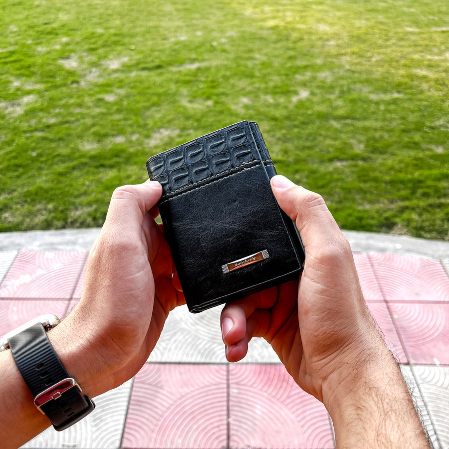 Imported Balebaily Crocodile Leather Wallet